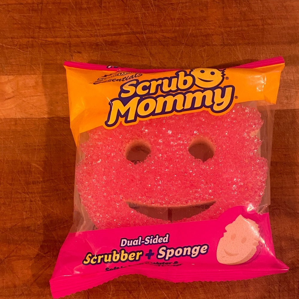 🧡 Scrub Mommy Dual-Sided Pink Scrubber + Sponge